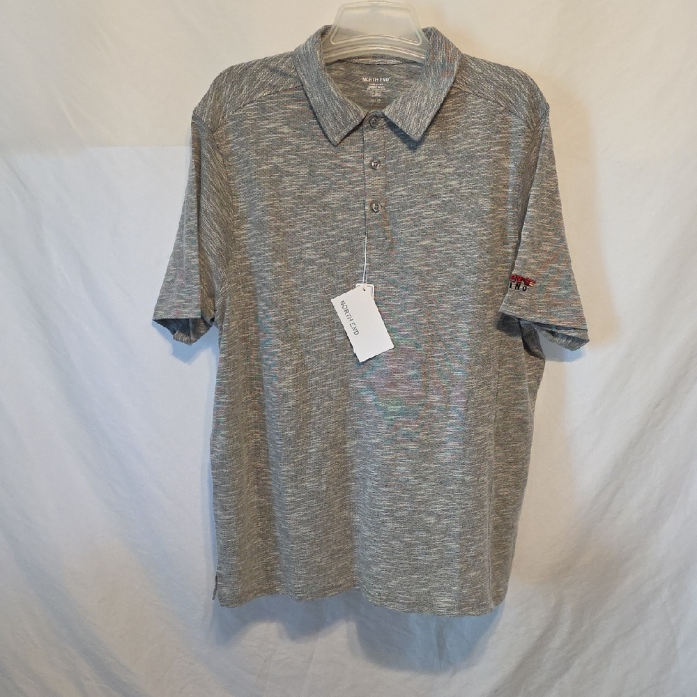 Men's Heather Gray Polo Shirt - Brand:
